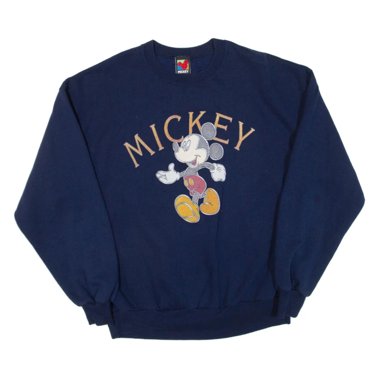DISNEY Mickey Mouse Womens Sweatshirt Blue XL