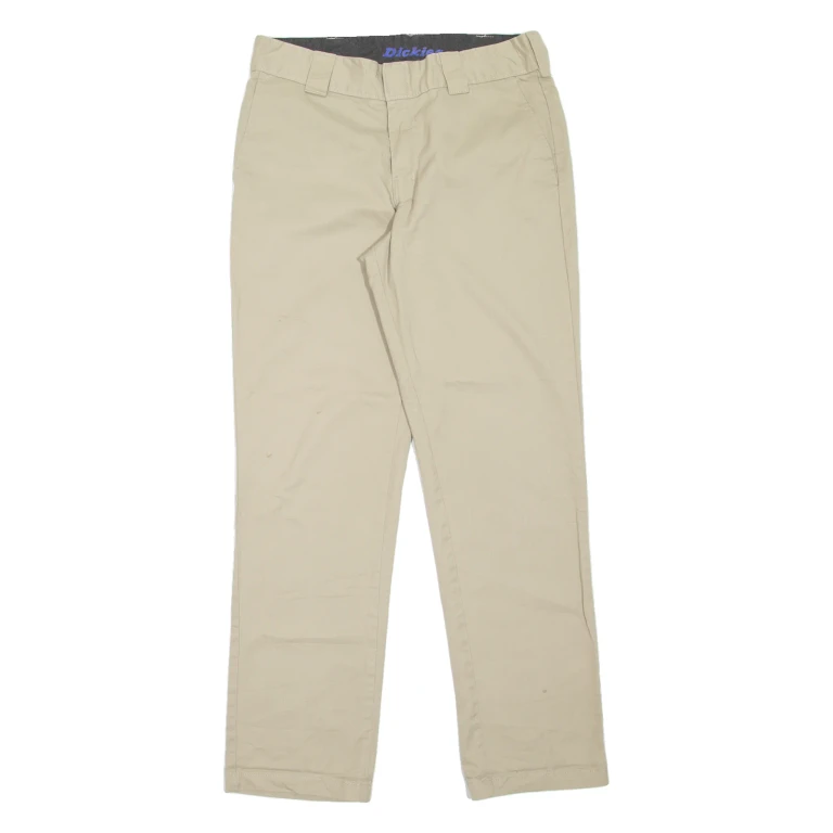 DICKIES Workwear Womens Trousers Beige Slim Tapered W32 L30