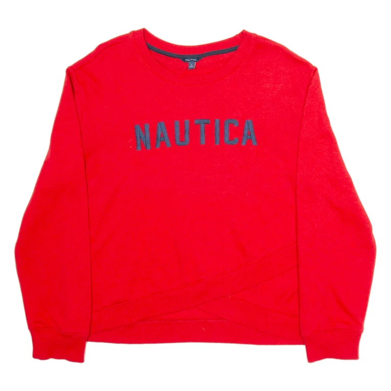 NAUTICA Womens Sweatshirt Red L