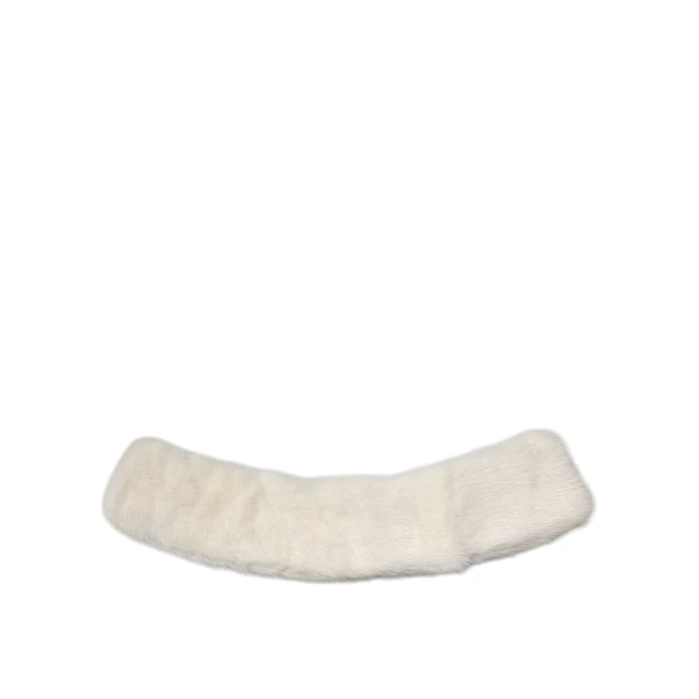 White Mink Fur Collar Women Neck Wrap Scarf - Women