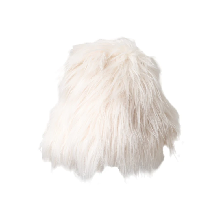 Dolce & Gabbana White Acrylic Fur Womens Bucket Hat Polyester Modacrylic - Women