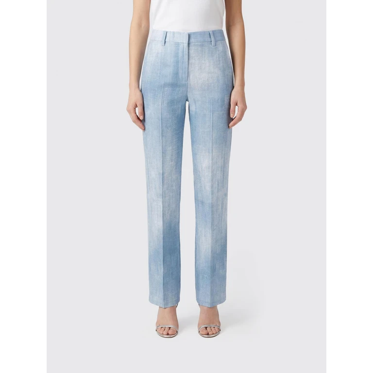Pants Woman color Blue (D48EP062EC0DENIM)