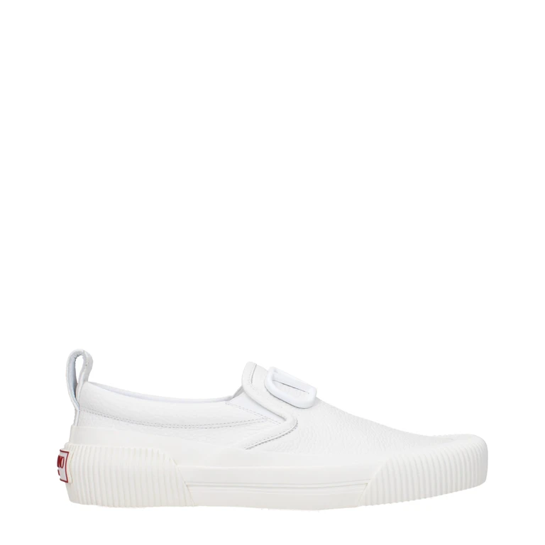 Valentino Garavani White Leather Slip-On Loafers - Men