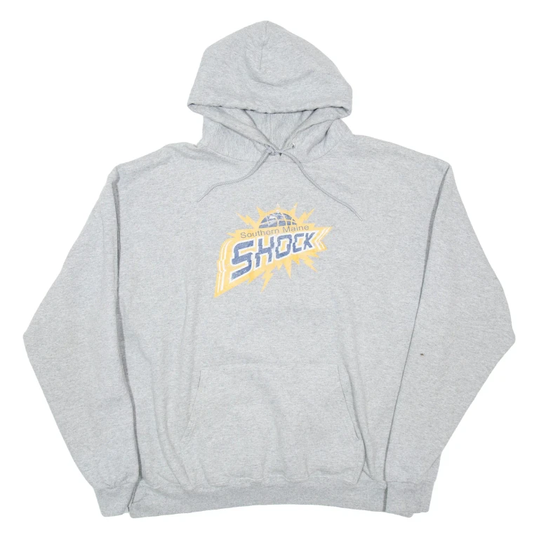 CHAMPION Southern Maine Shock Mens Grey Hoodie USA 2XL