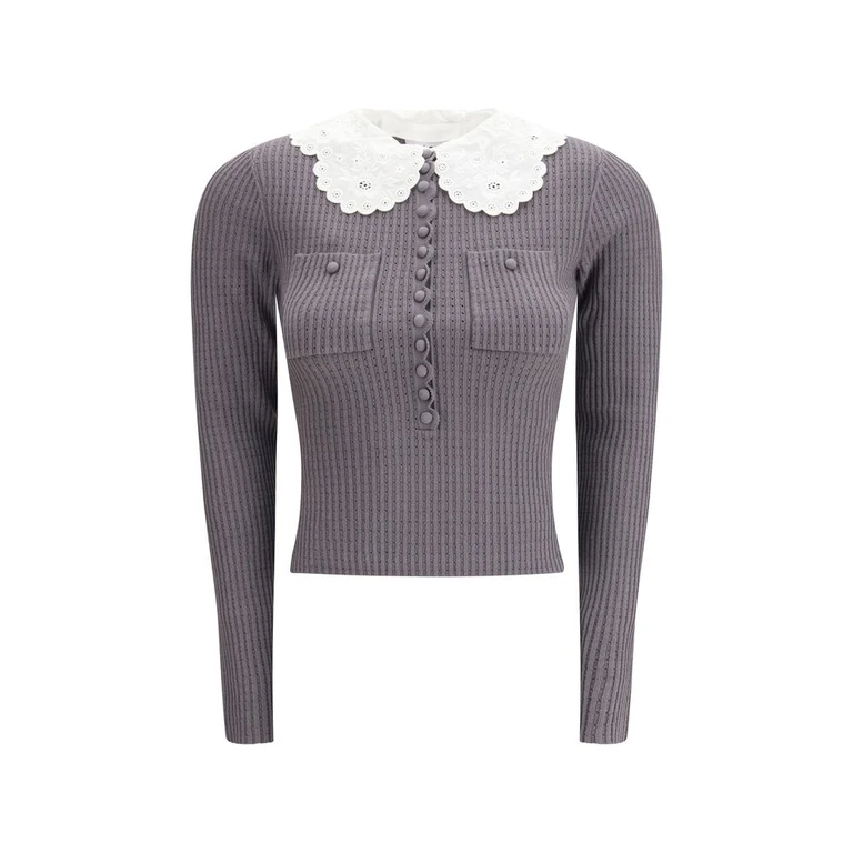 Gray Viscose Shirt - Women