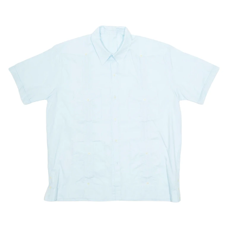 Mens Plain Shirt Blue XL
