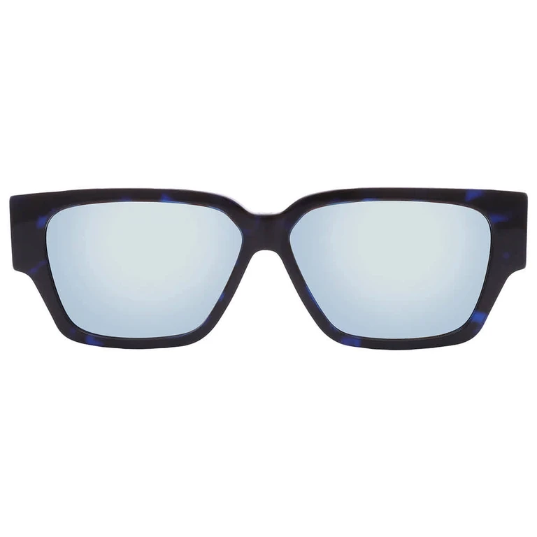 Dior CD DIAMOND S5F Blue Mirror Square Mens Sunglasses DM40109F 55X 60
