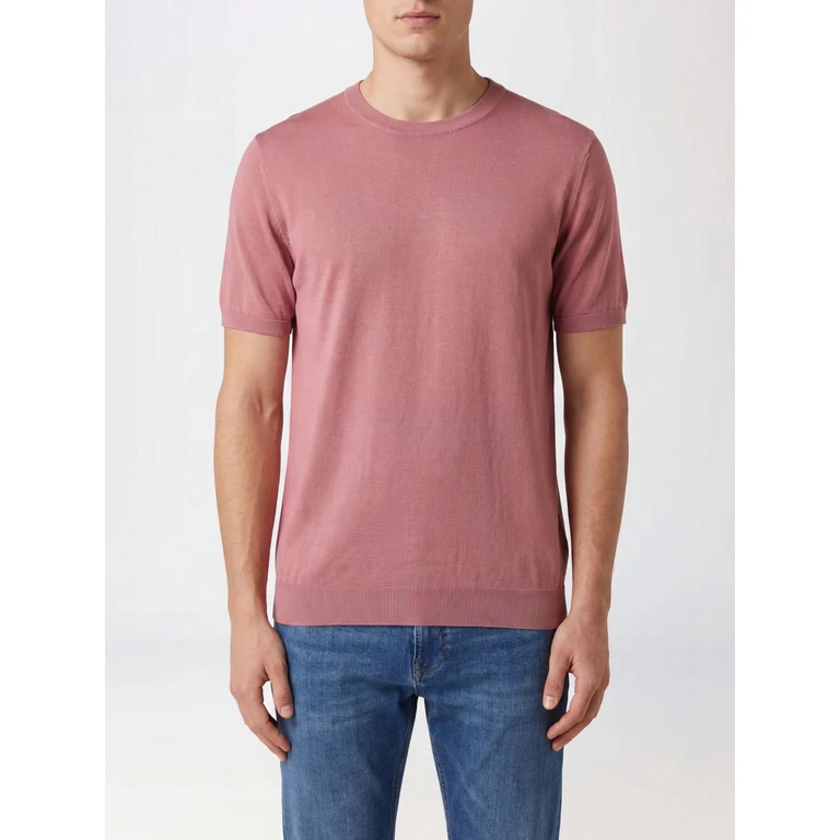 Short-Sleeved Cotton Crewneck Jumper (S6K30342187)