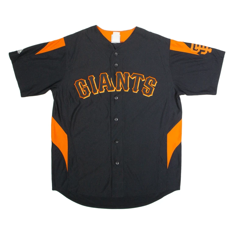 MAJESTIC San Francisco Giants Maid Of Honour Mens Jersey Black USA V-Neck L