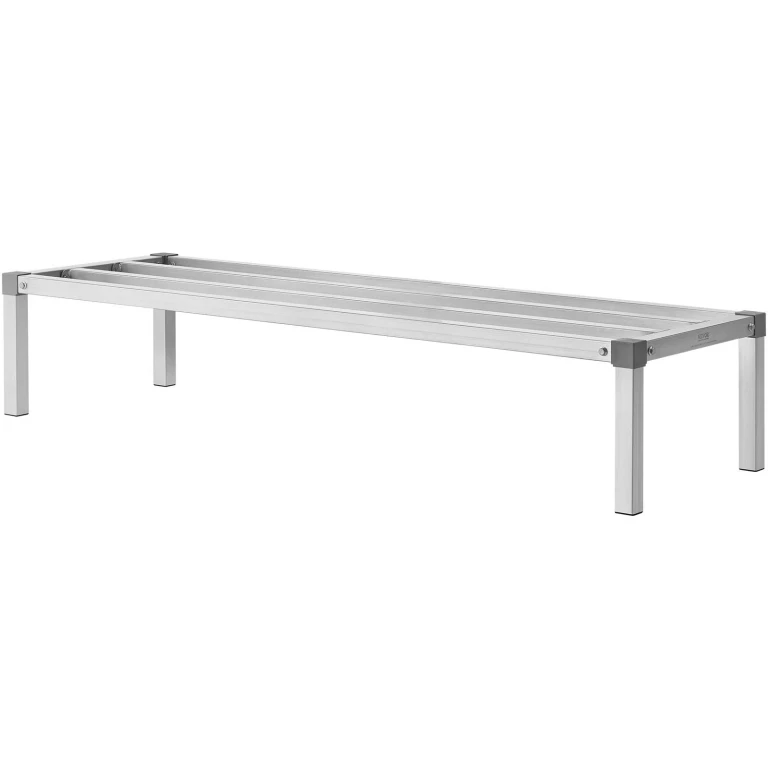 Newly Upgraded!Aluminum Dunnage Rack Stationary Dunnage Rack 60' x 20' x 12' Storage Rack - Silver 1