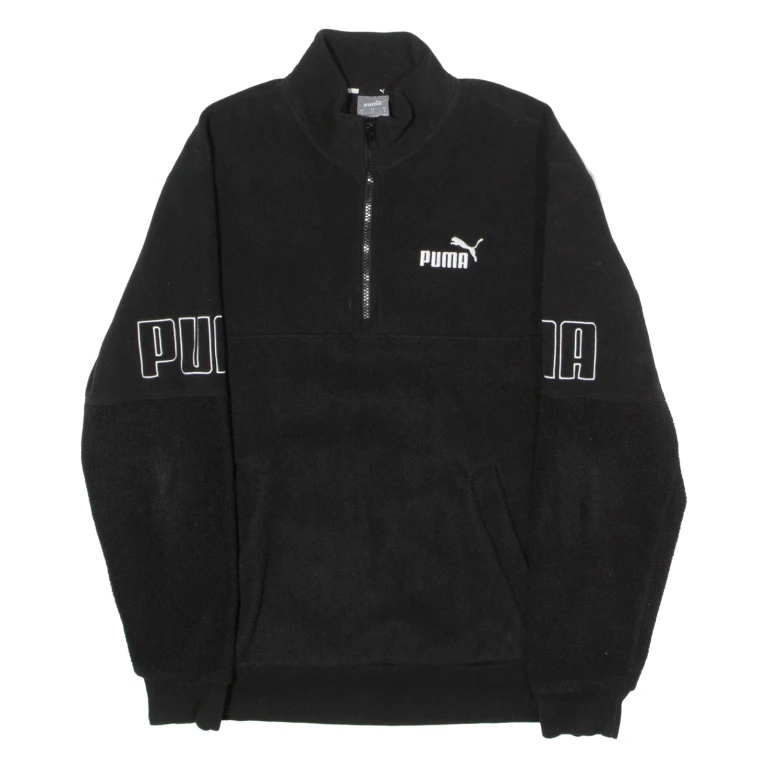 PUMA Mens Pullover Jacket Black S