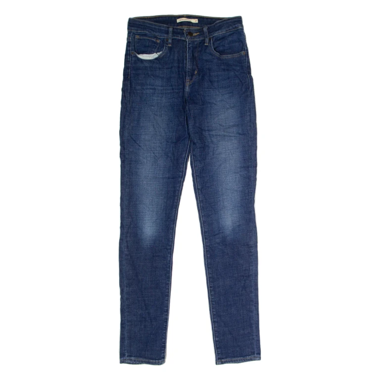 LEVI'S 721 High Rise Womens Jeans Blue Regular Skinny Stone Wash W27 L32