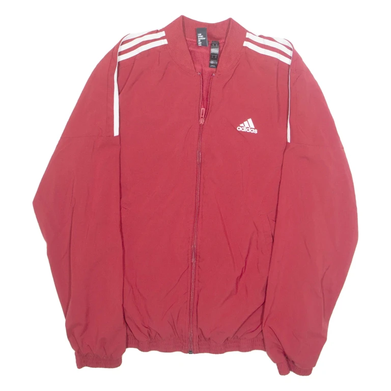 ADIDAS Mesh Lined Mens Track Jacket Red M