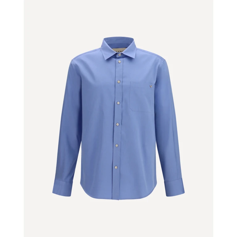 VALENTINO Lightweight cotton Shirt with VGold Male 40