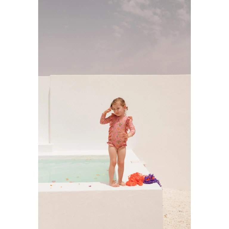 Aurelia girl's swimsuit - Bohemian Strawberry