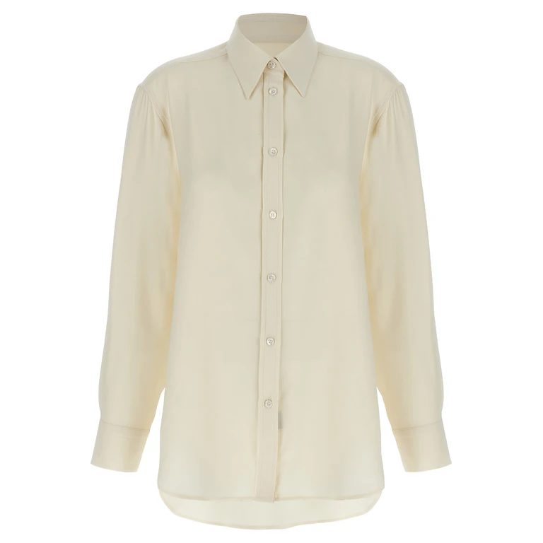 White Silk Blouse - Women