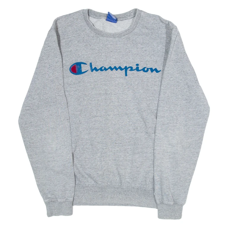 CHAMPION Womens Sweatshirt Grey S