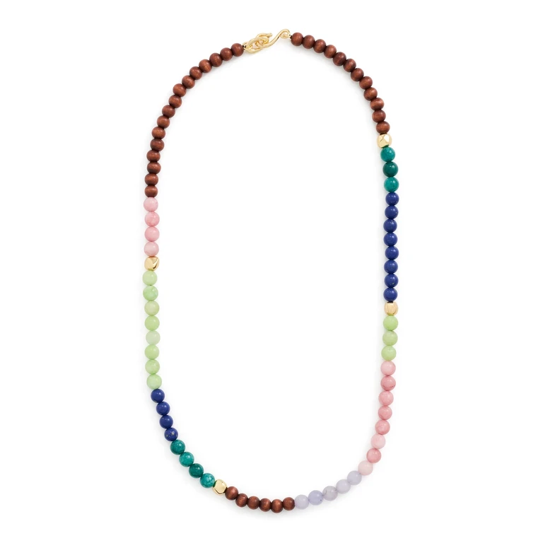 Madewell Madewell x Shopbop Semiprecious Beaded Necklace Antique Gold One Size