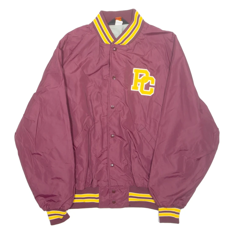 PLA-JAC Presbyterian College Mens Varsity Jacket Maroon Nylon USA XL