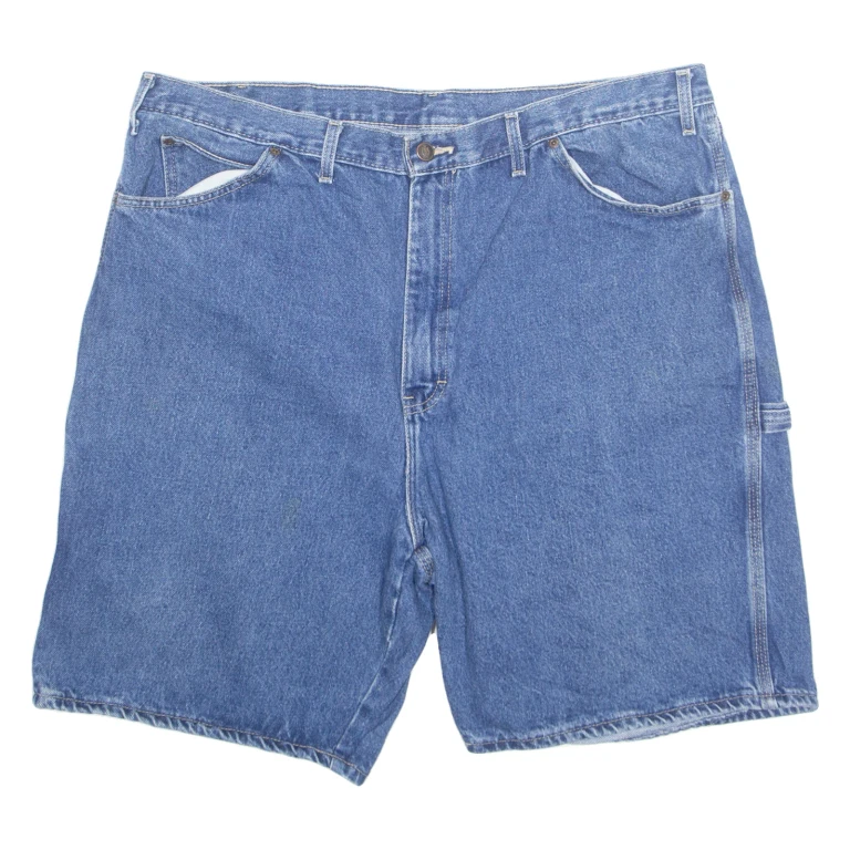 DICKIES Carpenter Denim Mens Workwear Shorts Blue XL W41