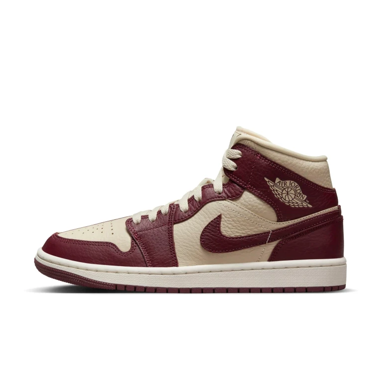 Women's Retro 1 Mid Se 'Split Beach Cherrywood Red' Sneakers