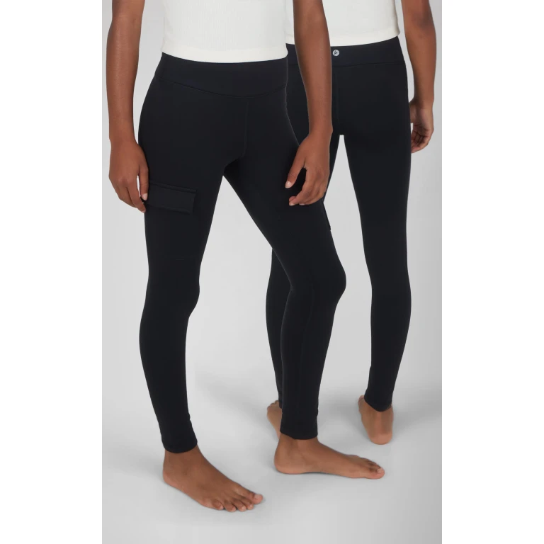 Girls 2 PK Polarlux Everyday Cargo Pocket Legging + Everyday Basic Legging