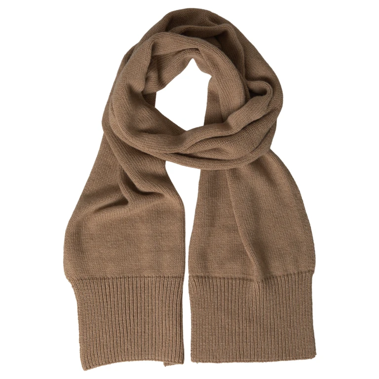 Dolce & Gabbana Brown Knitted Camel Wrap Shawl Foulard Scarf - Women