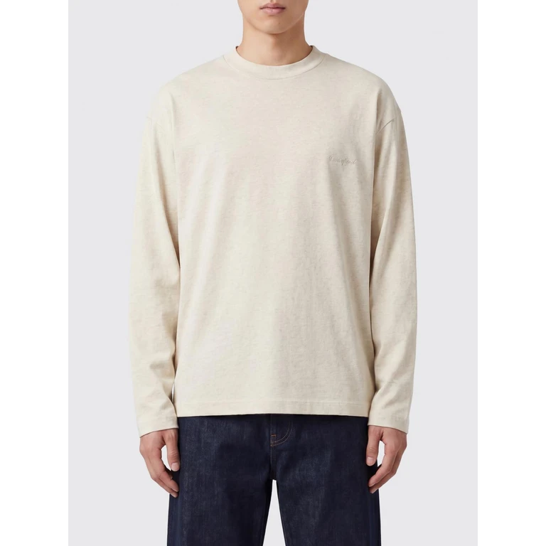 T-Shirt Men color White (125HO254202FOATMEALHEATHER)