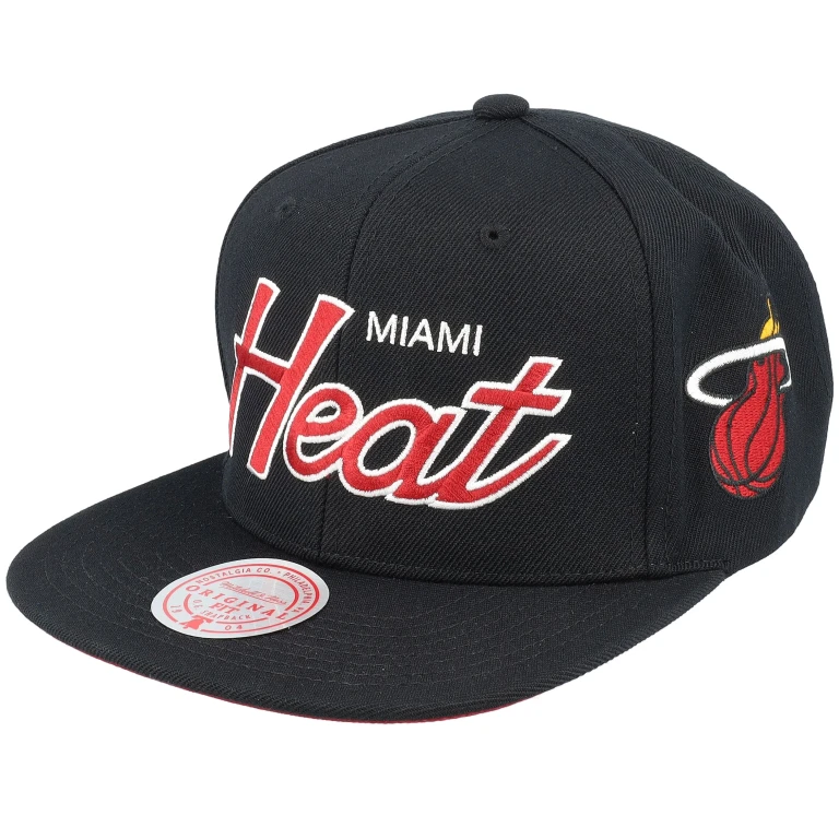Men's NBA Team Script 2.0 Snapback Heat Snapback Caps