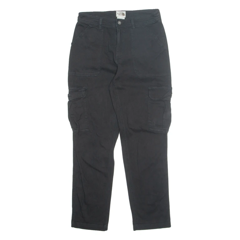 THE MOUNTAIN Cargo Mens Trousers Black Regular Tapered W28 L29