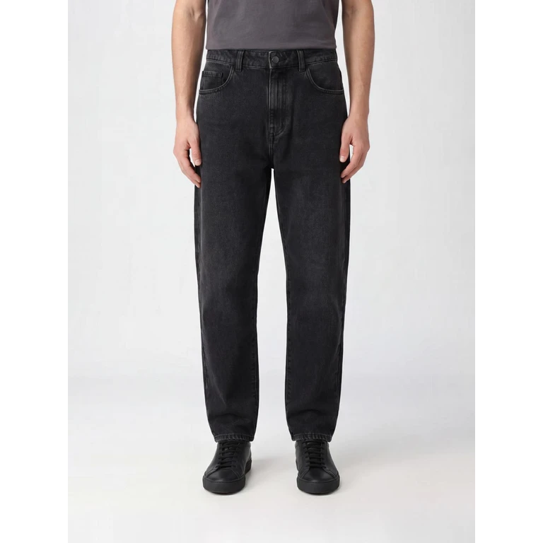 D-Macro Baggy Jeans in Mid-Rise Cotton Denim with Five Pockets (91747PD01663111)