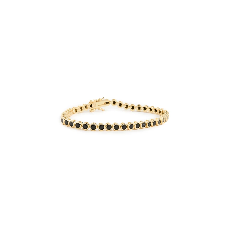 By Adina Eden Onyx Bezel Tennis Bracelet Onyx One Size
