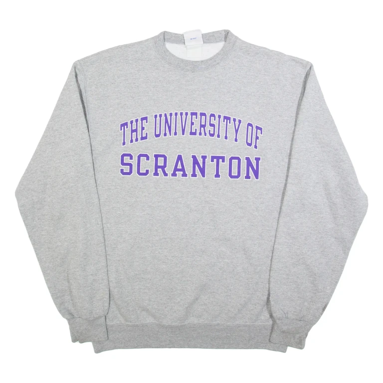 CHAMPION University Of Scranton Mens Sweatshirt Grey USA M