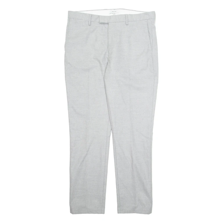 REISS Chino Womens Trousers Grey Regular Tapered W34 L30