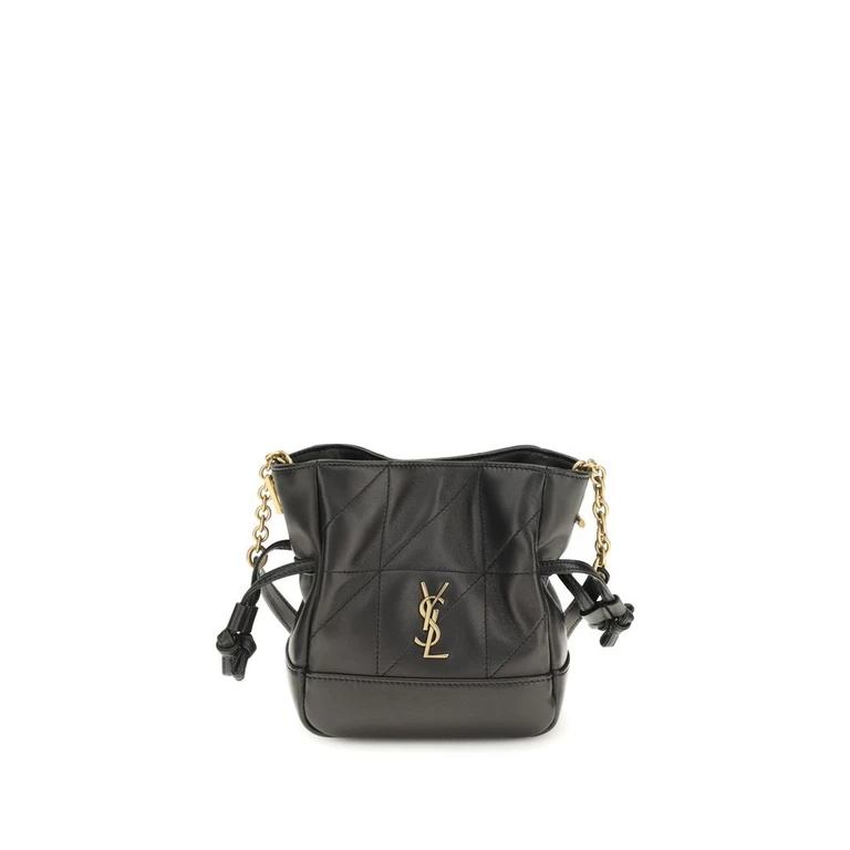 Saint Laurent Black Lamb Ovis Aries Clutch Bag - Women
