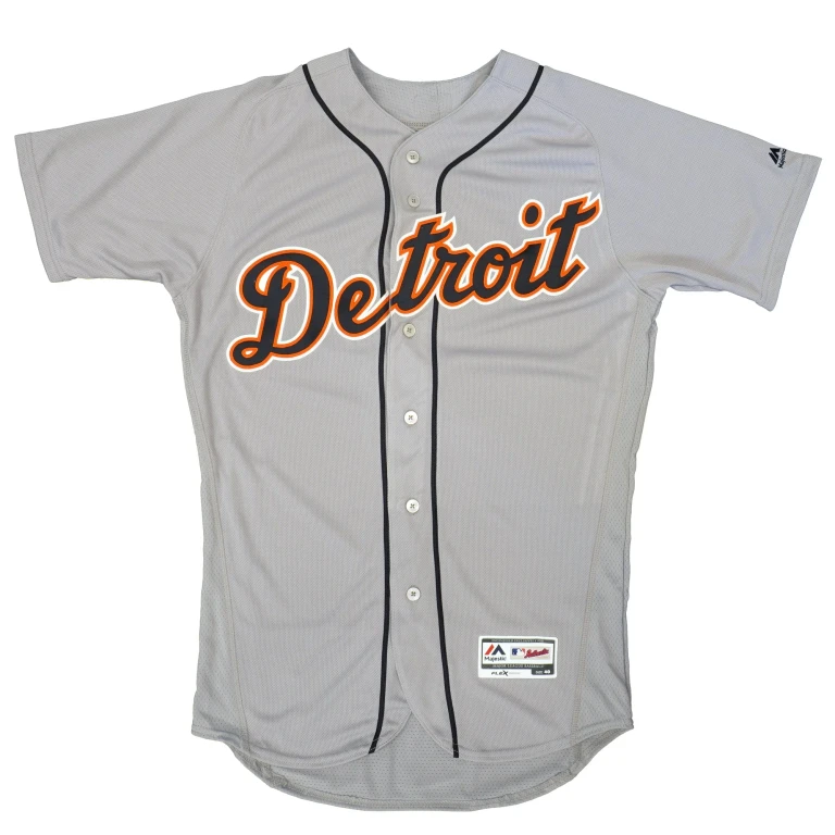 Men's MLB Detroit Tigers Authentic On Field Flex Base Jersey Gray
