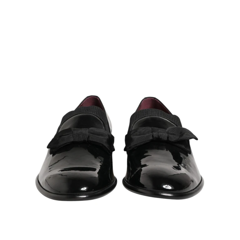 Dolce & Gabbana Black Leather Slip On Dress Men Loafers Shoes Co+el+pa+pl+vi+goat - Men
