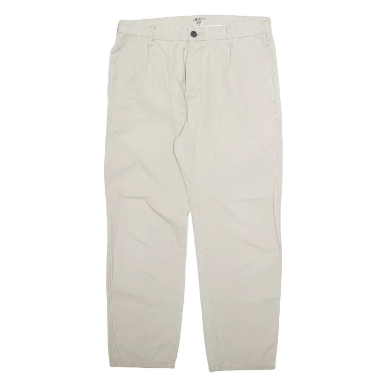 CARHARTT WIP Chino Mens Trousers Cream Regular Straight W31 L27