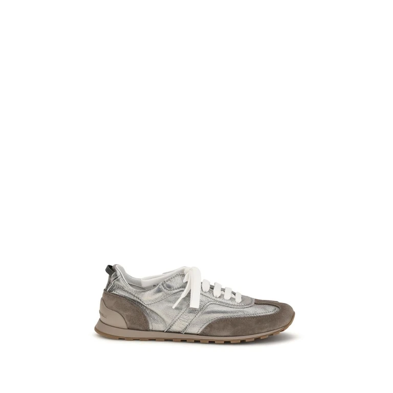 Brunello Cucinelli Multicolor Calf Leather Bos Taurus Athletic Sneakers - Women