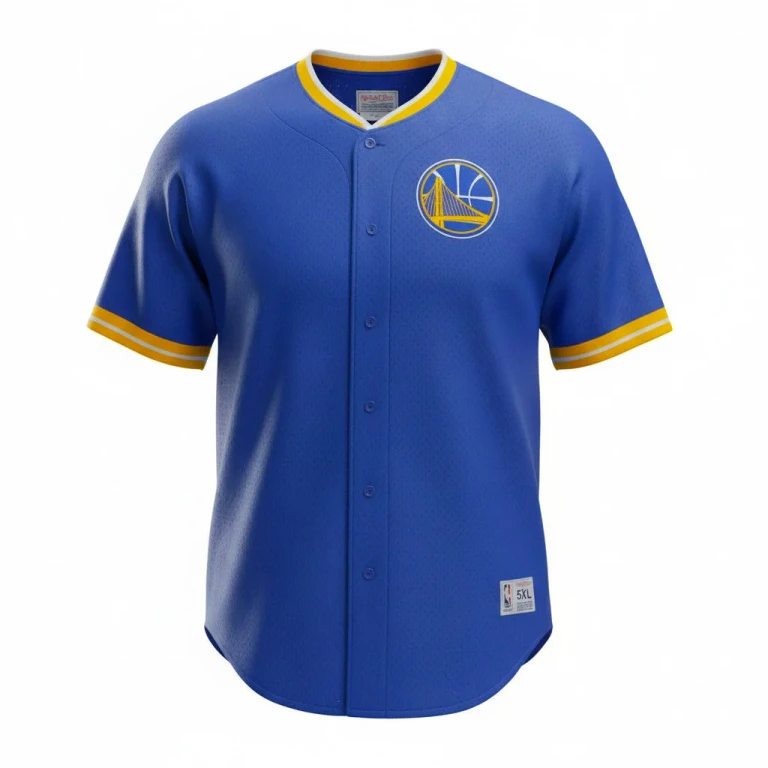 Men's NBA Golden State Warriors Mesh Button Front
