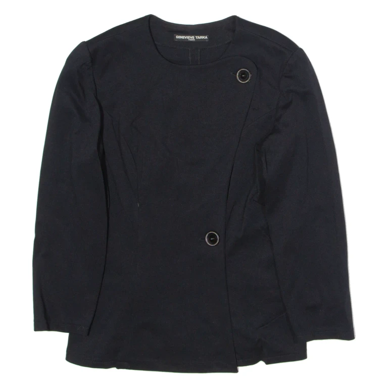 GENEVIEVE TARKA Womens Blazer Jacket Black S