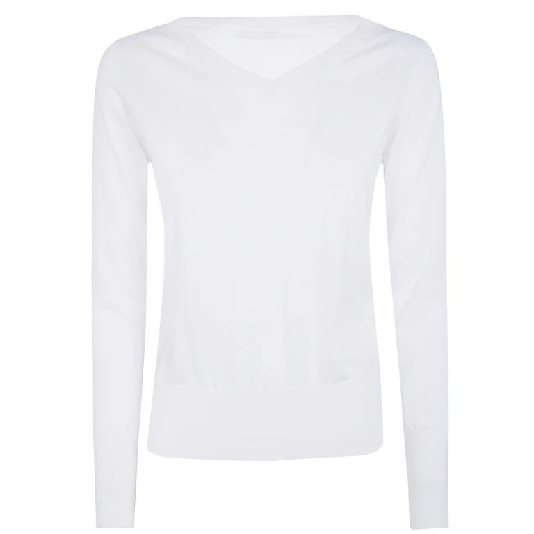 ROSSO PURO Long Sleeved V Neck Sweater