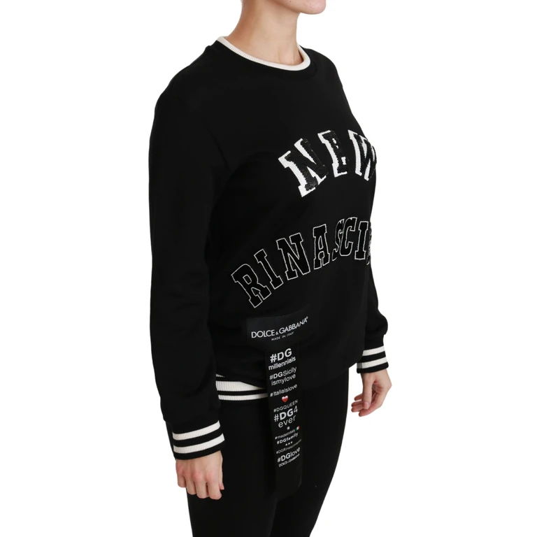 Dolce & Gabbana Black Rinascimento #dgmillennials Sweater Cotton Clothing - Women