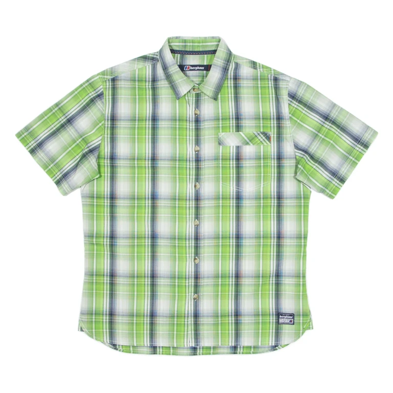 BERGHAUS Mens Shirt Green Check M