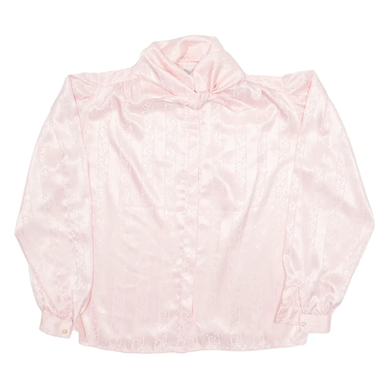 JULIETTA Womens Printed Shirt Pink Collared Long Sleeve Crazy Pattern M