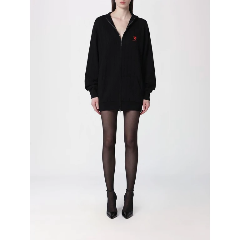 Linen Hooded Mini Sweatshirt Dress with Embroidered Logo (857280T17671000)