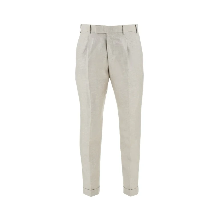 Pantalon PT Torino en laine et lin, coupe Rebel Fit
