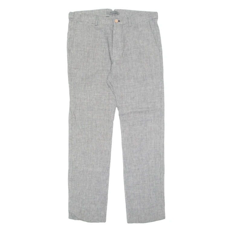 REISS Chino Womens Trousers Grey Regular Straight W34 L32