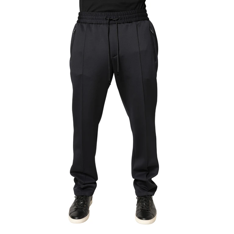 Dolce & Gabbana Black Polyester Skinny Jogger Trouser Pants - Men