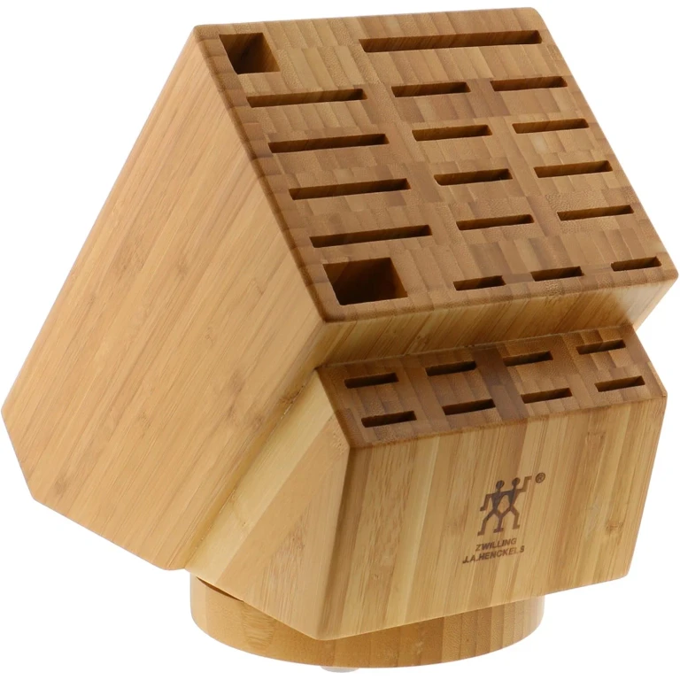 J. A. Henckels 26-Slot Bamboo Swivel Knife Block
